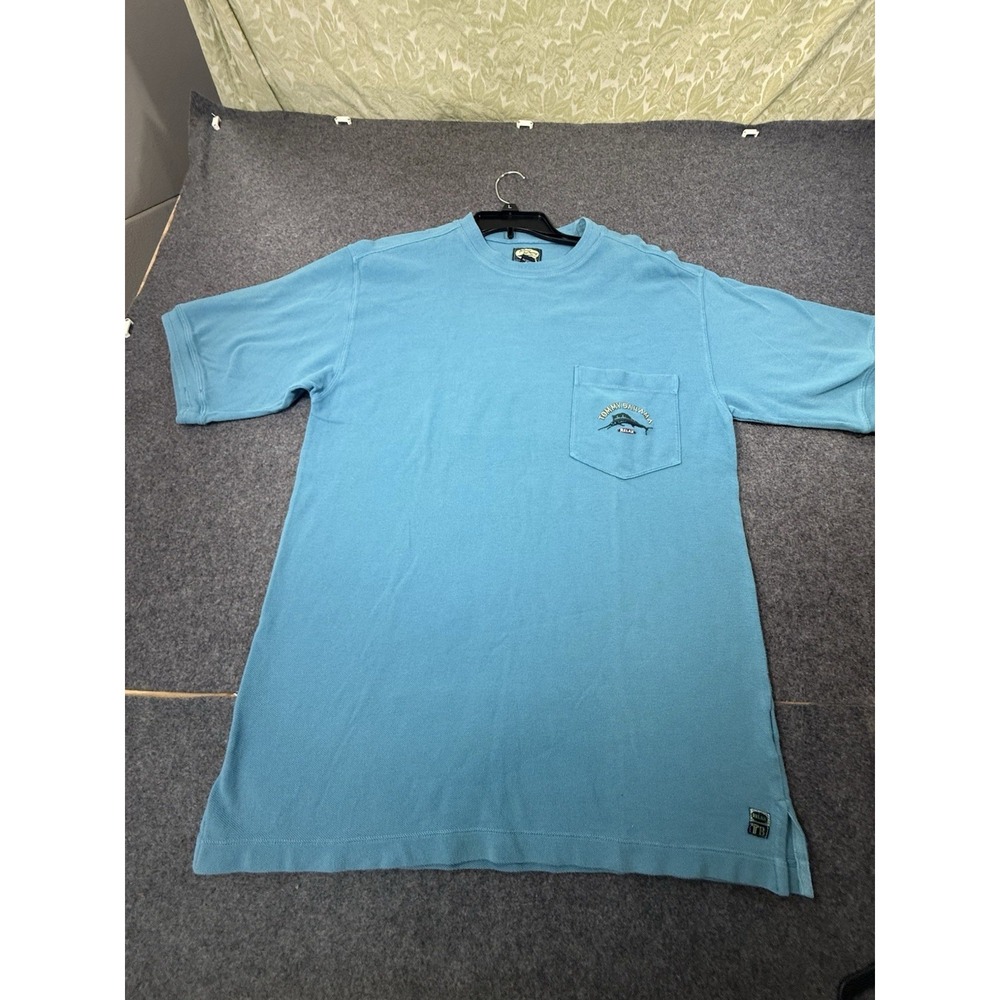 Tommy Bahama RELAX Pique Cotton Pocket T-Shirt with Embroidered Marlin Logo S